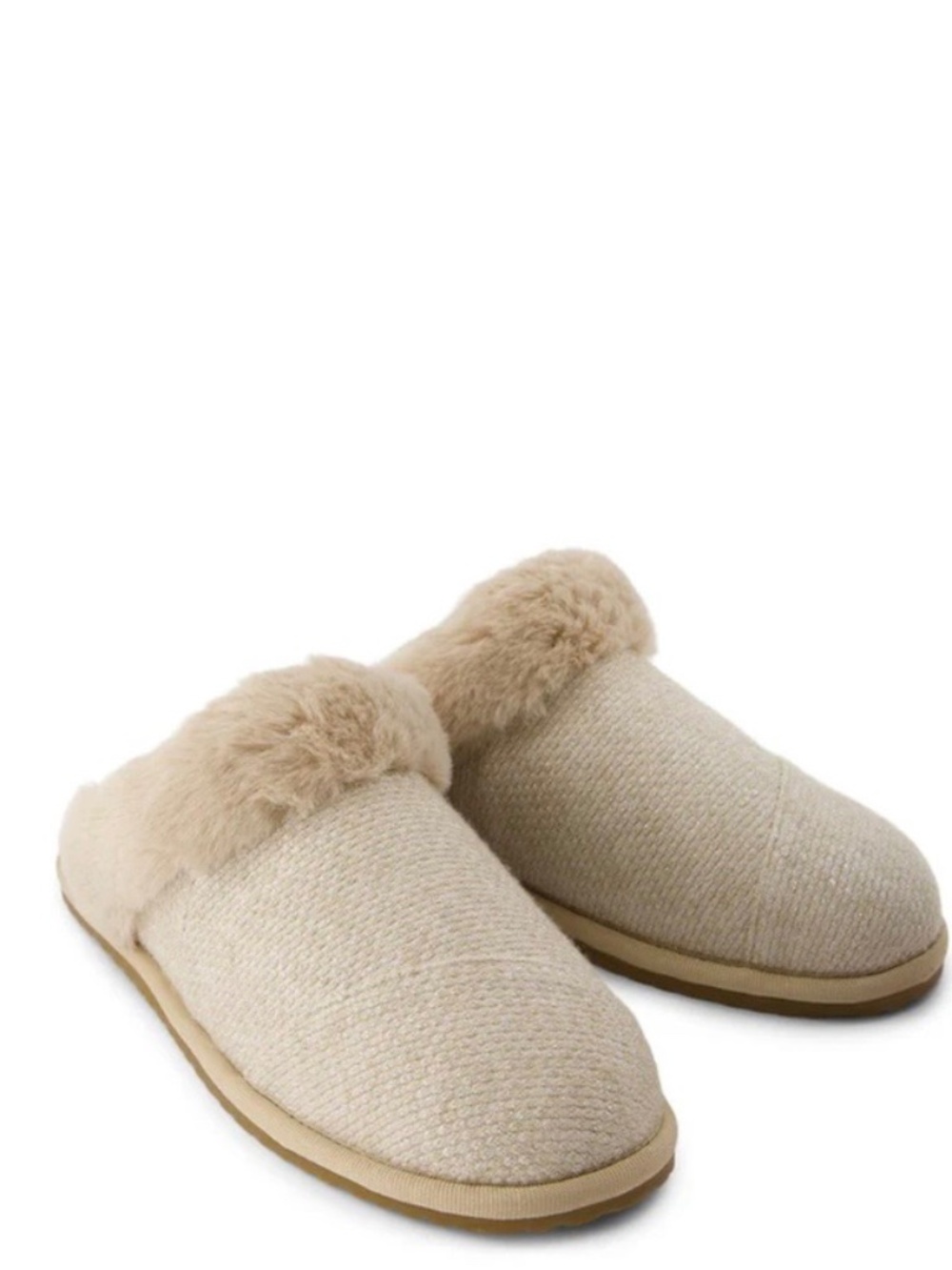 Toms Valerie Slipper Oatmeal Sparkle Size 8